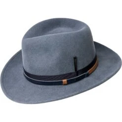 Falcon - Bailey Stiff Brim Wool Felt Teardrop Outback Fedora Hat