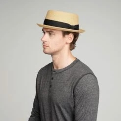 Waits - Bailey Straw Pork Pie Hat -Bailey Store 81810 sand side 4