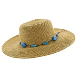 Sophisticated Sun - Jeanne Simmons Natural Paper Braid Wide Brim Hat - 1480