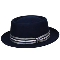 Klaxon - Bailey Round Telescope Crown Wool Hat 15 Klaxon - Bailey Round Telescope Crown Wool Hat -Bailey Store H 38349 NAVY