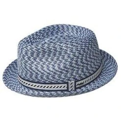 Mannes - Previous Season Colors Bailey Poly Braid Toyo Straw Trilby Hat -Bailey Store H 81690 AZUL efb99fbe f333 481a 8006 d75a696da54c