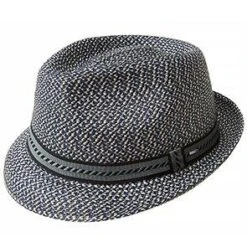 Mannes - Bailey Poly Braid Toyo Straw Trilby Hat 36 Mannes - Bailey Poly Braid Toyo Straw Trilby Hat -Bailey Store H 81690 NAVY