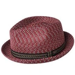 Mannes - Bailey Poly Braid Toyo Straw Trilby Hat 38 Mannes - Bailey Poly Braid Toyo Straw Trilby Hat -Bailey Store H 81690 SCARLET