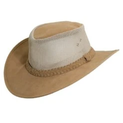 Scala Norman Mesh Sidewall Soaker Golf Outback Hat -Bailey Store H 948OS TAN 0sa