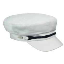 Betmar Mariner Sea Lieutenant Cotton Greek Fisherman Cap 6 Betmar Mariner Sea Lieutenant Cotton Greek Fisherman Cap -Bailey Store H B1818H WHITE
