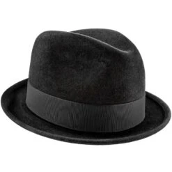 New York - Biltmore Fur Felt Stingy Brim Fedora Hat - BF5747 -Bailey Store H BF5747 BLK 2b