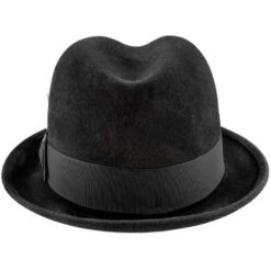 New York - Biltmore Fur Felt Stingy Brim Fedora Hat - BF5747 -Bailey Store H BF5747 BLK 4b