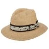 Jackson - Brooklyn Natural Raffia Braid Straw Fedora Hat W/ Stained Ribbon - BKN1524