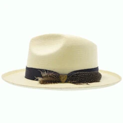 Arlo Dobbs Straw Hat -Bailey Store H DSARLO NATNAVY 2a