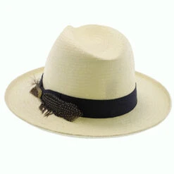 Arlo Dobbs Straw Hat -Bailey Store H DSARLO NATNAVY 5a