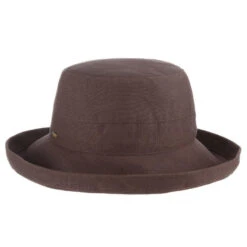 Bliss - Scala LC484 White Cotton Medium Brim Bretton Bucket Hat -Bailey Store H LC484 CHAR 1