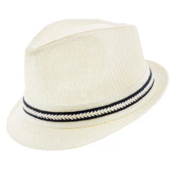 Starboard - Tropical Trends LS208 Paper Braid Straw Fedora Hat W/ Anchor Button Hat Pin -Bailey Store H LS208 BLACK 0 37554544 b009 4ca8 9a21 7ccbf0b79bc9