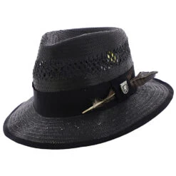 San Francisco - Stacy Adams Toyo Fedora Hat -Bailey Store H SA664 BLACK 0