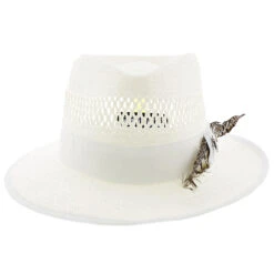 San Francisco - Stacy Adams Toyo Fedora Hat -Bailey Store H SA664 WHITE 1