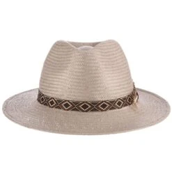 West - Santana Straw Fedora Hat -Bailey Store H SAN381 GREY 1a