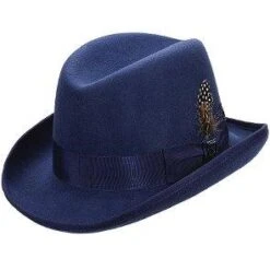 Valerio - Stacy Adams Royal Wool Felt Homburg Hat -Bailey Store H SAW545 ROYAL