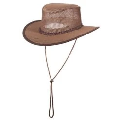 Stetson Mesh Covered Nylon Safari Gambler Hat -Bailey Store H STC205 WALNUT 01