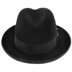 Homburg - Stetson Fur Felt Homburg Hat - TFHOMBB -Bailey Store H TFHOMBB BLK 1g