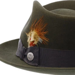 Mercury - Stetson Fur Felt Fedora Hat - TFMCRY -Bailey Store H TFMCRY GRAPHITE 4a