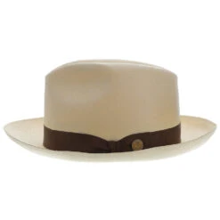 Ibarra - Stetson Panama Straw Fedora Hat -Bailey Store H TSIBRA BLEACH 3a