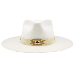 Sol - Stetson Shantung Straw Woven Hat Band 11 Sol - Stetson Shantung Straw Woven Hat Band -Bailey Store H TSSOLLBLEACH 1a