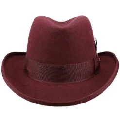 Dashing - Scala WF545 Wool Felt Homburg Hat -Bailey Store H WF545 BURG 1a
