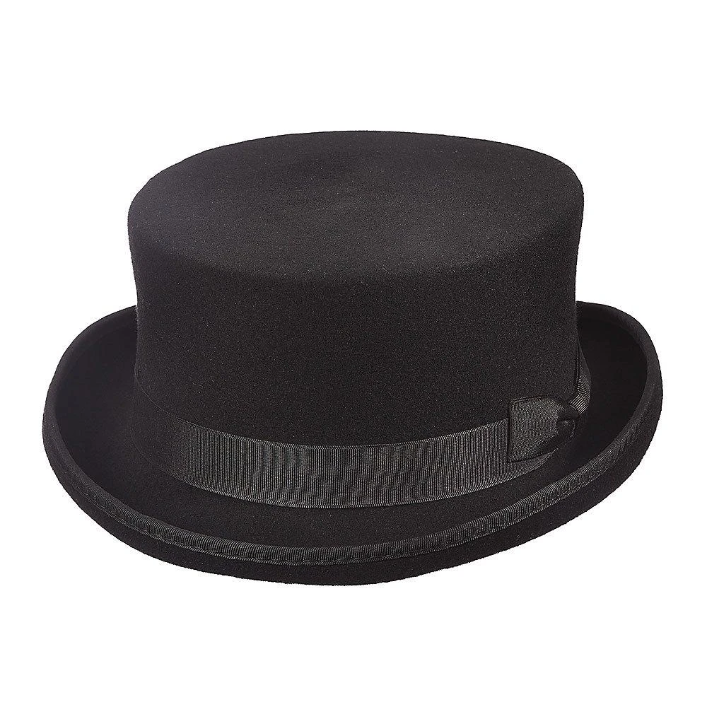 Hugo - Scala WF570 Black Wool Felt SteamPunk Top Hat 2 Hugo - Scala WF570 Black Wool Felt SteamPunk Top Hat - Image 2