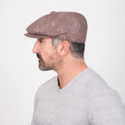 Regal - Walrus Hats Linen/Cotton 8 Panel Newsboy Cap -Bailey Store H3001 MOCHA mo m1