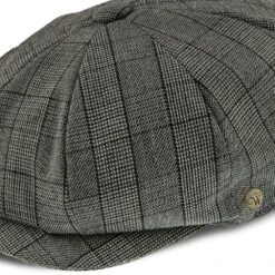 Innovator - Walrus Hats Grey Plaid Polyester 8 Panel Newsboy Cap -Bailey Store H3006 PLGY 5a