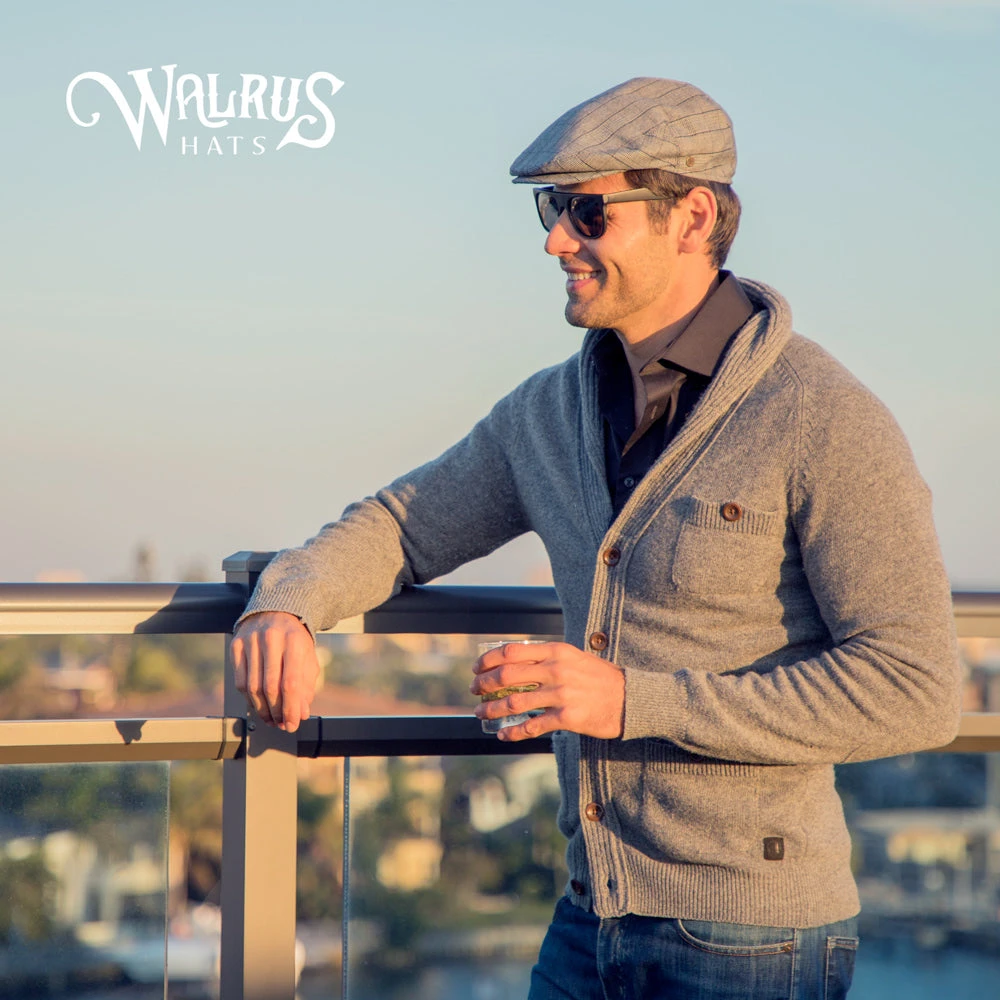 Director - Walrus Hats Grey Plaid Polyester Ivy Cap 9 Director - Walrus Hats Grey Plaid Polyester Ivy Cap - Image 9