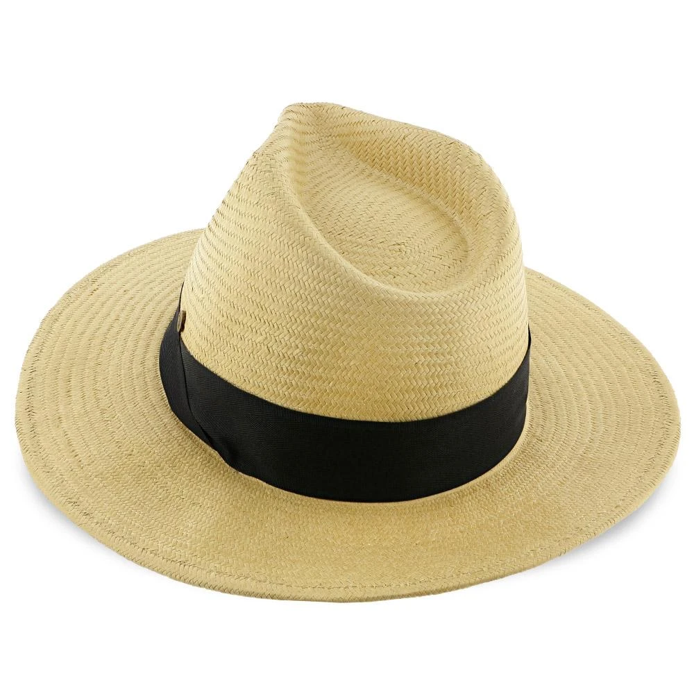 Big Catch - Walrus Hats Natural Paper Braid Straw Fedora Hat W/ Band 10 Big Catch - Walrus Hats Natural Paper Braid Straw Fedora Hat W/ Band - Image 10