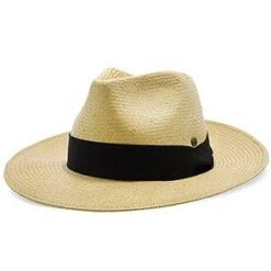 Big Catch - Walrus Hats Natural Paper Braid Straw Fedora Hat W/ Band 38 Big Catch - Walrus Hats Natural Paper Braid Straw Fedora Hat W/ Band -Bailey Store H4001 NATBLKa