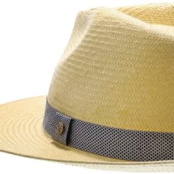 Big Catch - Walrus Hats Natural Paper Braid Straw Fedora Hat W/ Band 32 Big Catch - Walrus Hats Natural Paper Braid Straw Fedora Hat W/ Band -Bailey Store H4001 NATBLU 5b