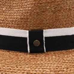 South Beach - Walrus Hats Natural Raffia Straw Fedora Hat 31 South Beach - Walrus Hats Natural Raffia Straw Fedora Hat -Bailey Store H4003 NATBLK 5c