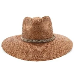 South Beach - Walrus Hats Natural Raffia Straw Fedora Hat 24 South Beach - Walrus Hats Natural Raffia Straw Fedora Hat -Bailey Store H4003 NATBRN 1c