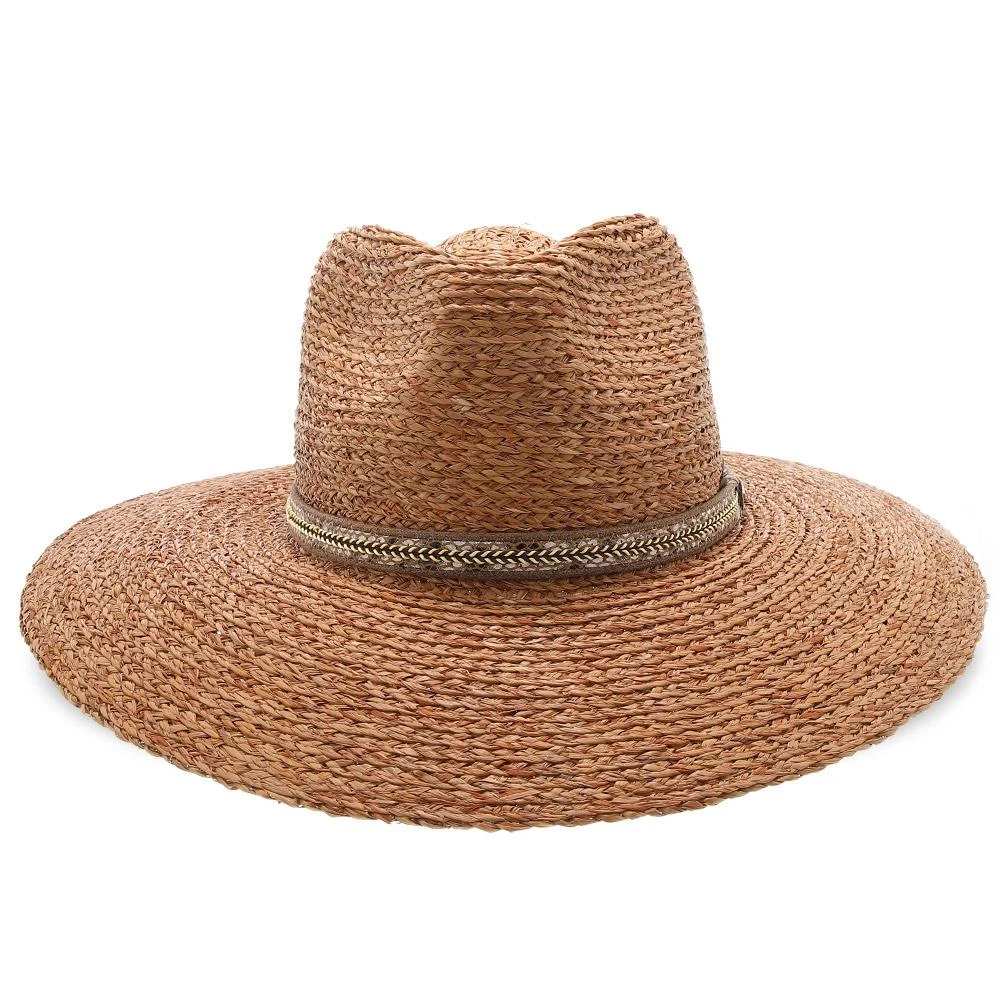 South Beach - Walrus Hats Natural Raffia Straw Fedora Hat 5 South Beach - Walrus Hats Natural Raffia Straw Fedora Hat - Image 5