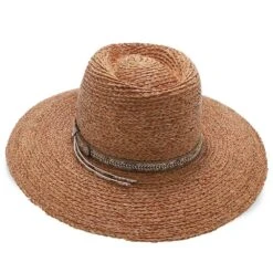 South Beach - Walrus Hats Natural Raffia Straw Fedora Hat 28 South Beach - Walrus Hats Natural Raffia Straw Fedora Hat -Bailey Store H4003 NATBRN 3c