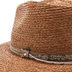 South Beach - Walrus Hats Natural Raffia Straw Fedora Hat 30 South Beach - Walrus Hats Natural Raffia Straw Fedora Hat -Bailey Store H4003 NATBRN 4c