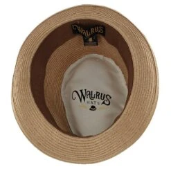 Sandbar - Walrus Hats Paper Braid Straw Fedora Hat W/ Grey Band 20 Sandbar - Walrus Hats Paper Braid Straw Fedora Hat W/ Grey Band -Bailey Store H4005 NATGY 7c