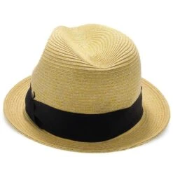 Peninsula - Walrus Hats Straw Fedora Hat W/ Band -Bailey Store H4007 NATBLK 4c