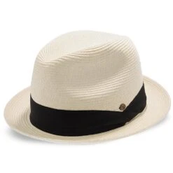 Peninsula - Walrus Hats Straw Fedora Hat W/ Band -Bailey Store H4007 WHITE 1c