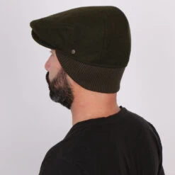 Madison - Walrus Hats Olive Milton Wool Blend Ivy Cap - Driving Cap -Bailey Store H5200 OLIVE mo m2