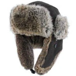 Front Page 38 Walrus Hats Genuine Rabbit Fur Brown Trapper Hat