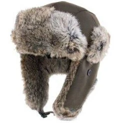 Walrus Hats Genuine Rabbit Fur Brown Trapper Hat -Bailey Store H5600RB BRN