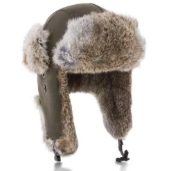 Walrus Hats Genuine Rabbit Fur Brown Trapper Hat -Bailey Store H5600RB BRN 1a
