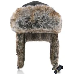 Walrus Hats Faux Fur Brown Trapper Hat 25 Walrus Hats Faux Fur Brown Trapper Hat -Bailey Store H5601FXRB BK 2b