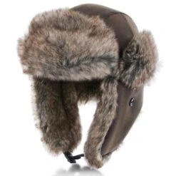 Walrus Hats Faux Fur Brown Trapper Hat 22 Walrus Hats Faux Fur Brown Trapper Hat -Bailey Store H5601FXRB BRN 0a