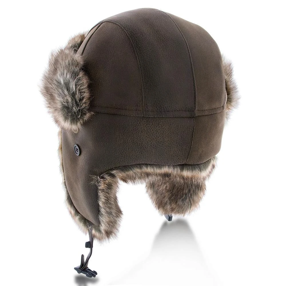 Walrus Hats Faux Fur Brown Trapper Hat 9 Walrus Hats Faux Fur Brown Trapper Hat - Image 9