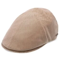 Walrus Hats Luxe Checkmate Duckbill Polyester Flat Cap 24 Walrus Hats Luxe Checkmate Duckbill Polyester Flat Cap -Bailey Store H6021 6010TAN 1a