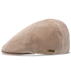Walrus Hats Luxe Checkmate Duckbill Polyester Flat Cap 32 Walrus Hats Luxe Checkmate Duckbill Polyester Flat Cap -Bailey Store H6021 6010TAN 3a